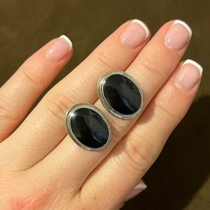 925 Silver Earrings Studs Enamel Gemstone Vintage Antique Earring Studs Festive